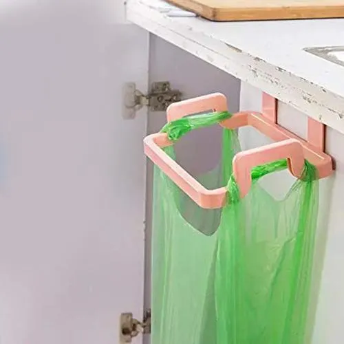 1170 Kitchen Plastic Garbage Bag Rack Holder (Orange Color)