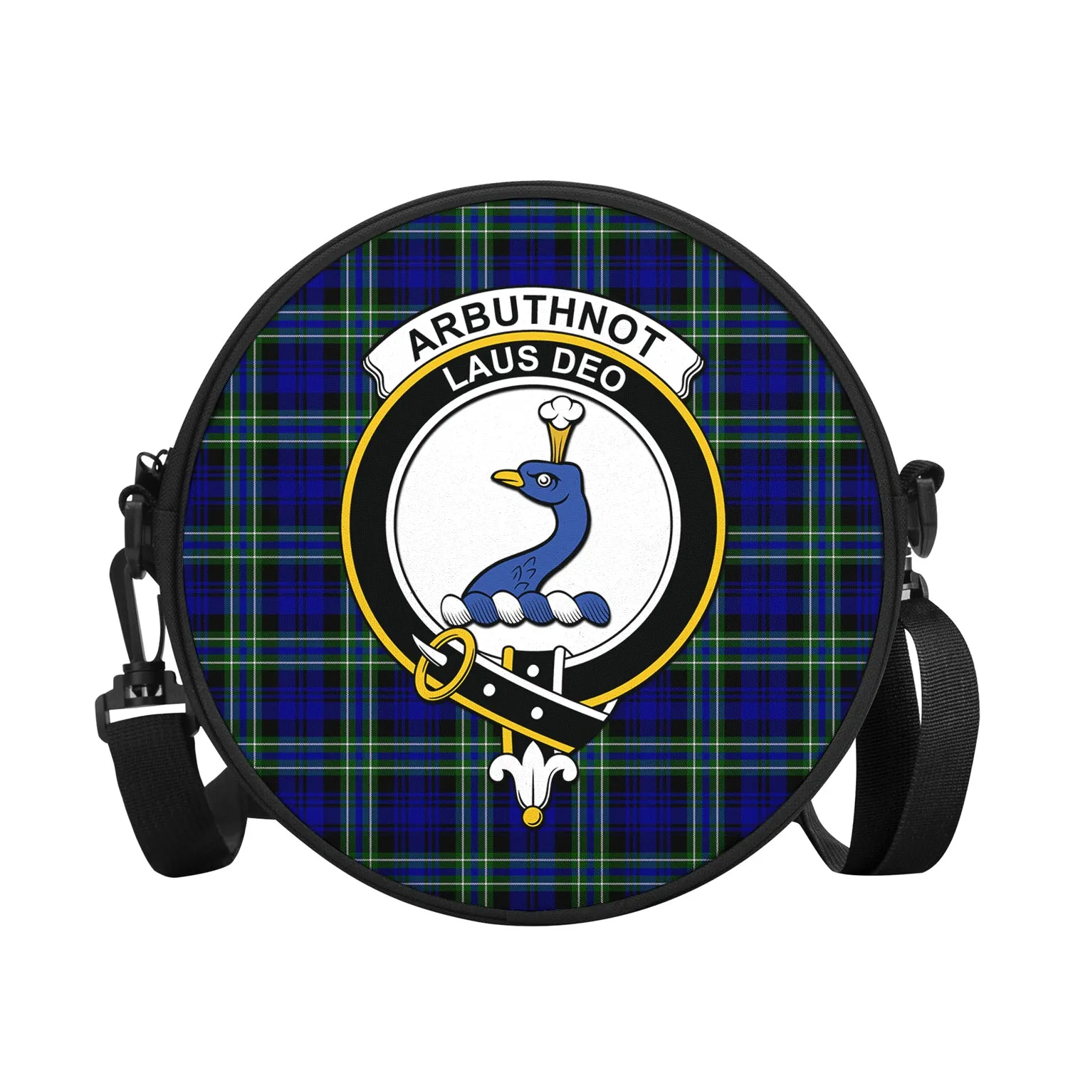 Arbuthnot Modern Tartan Round Satchel Bags with Family Crest