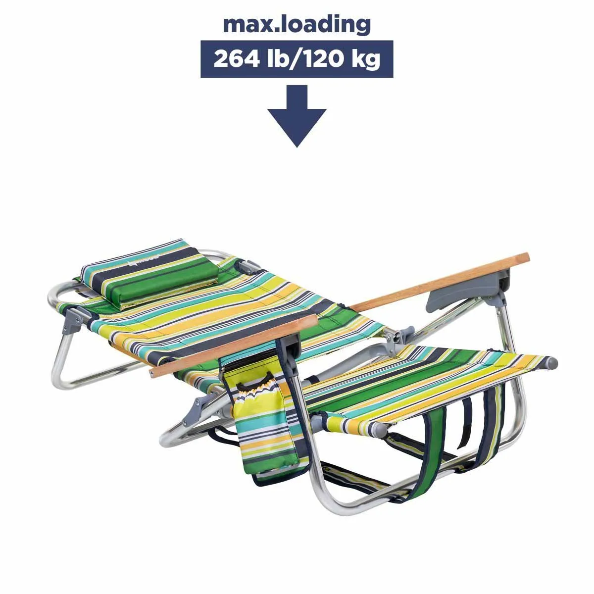 Backpack Beach Chair with Headrest