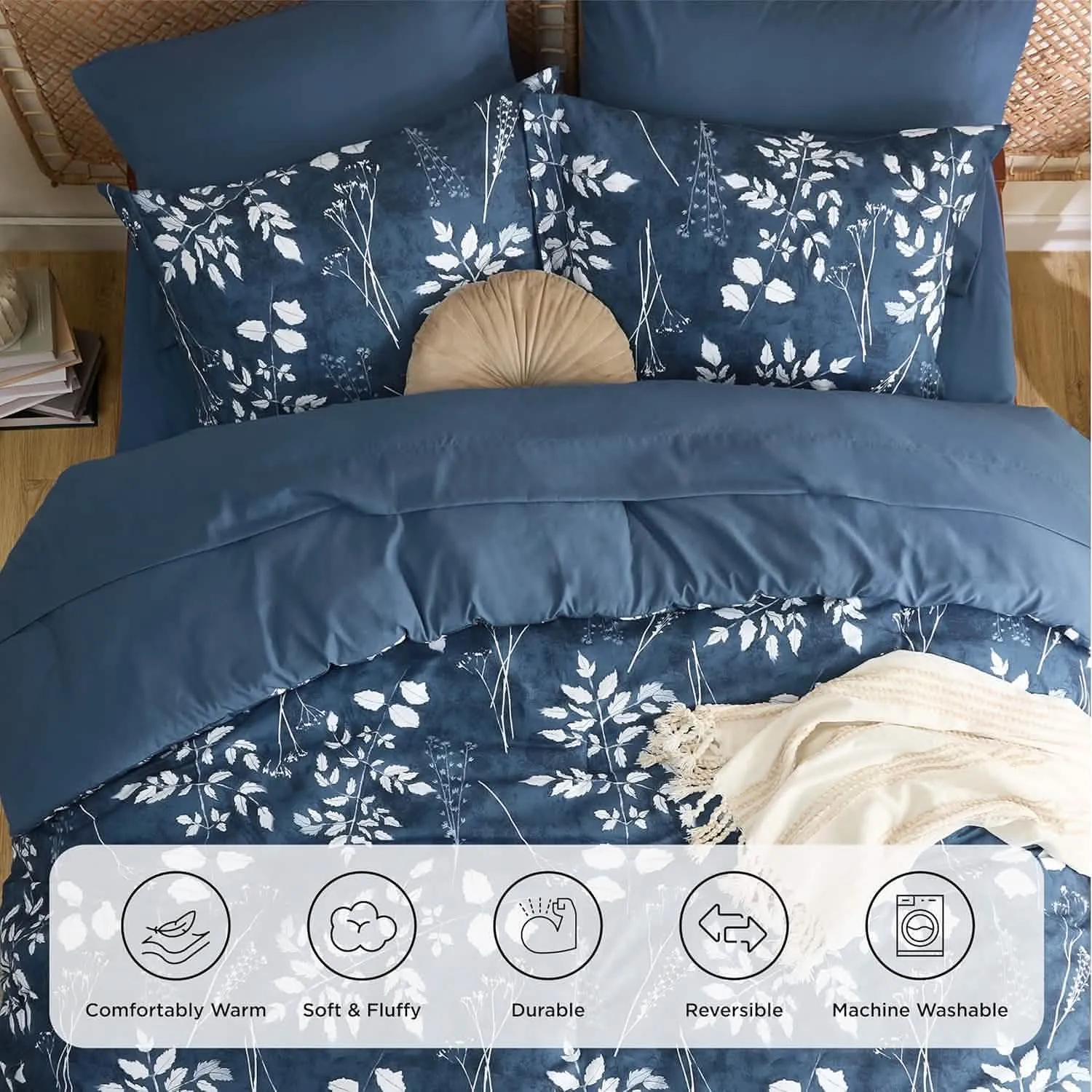 Bedsure Elegant Floral Comforter Sets