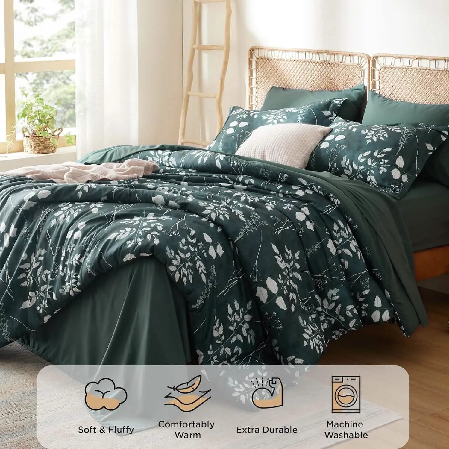 Bedsure Elegant Floral Comforter Sets