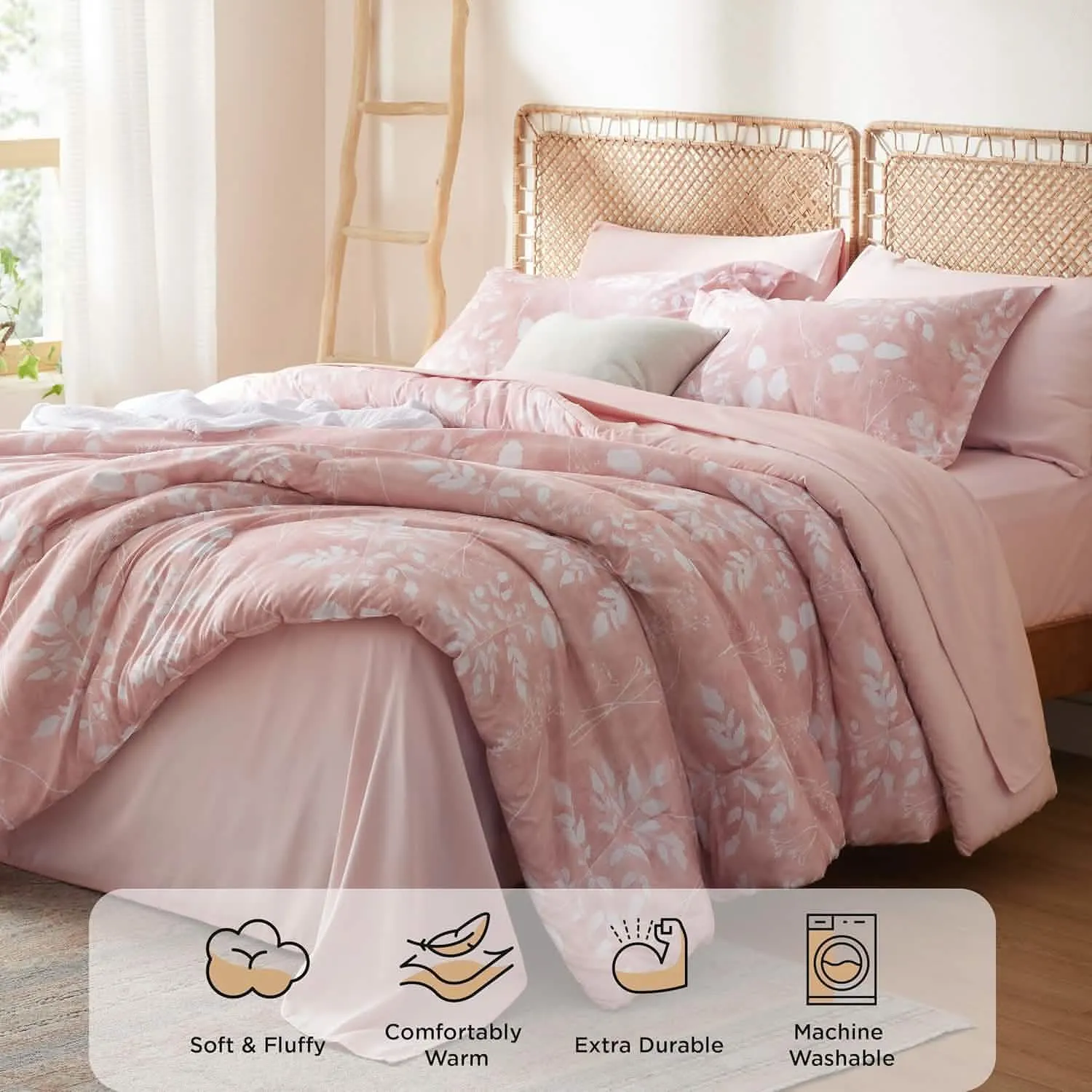 Bedsure Elegant Floral Comforter Sets