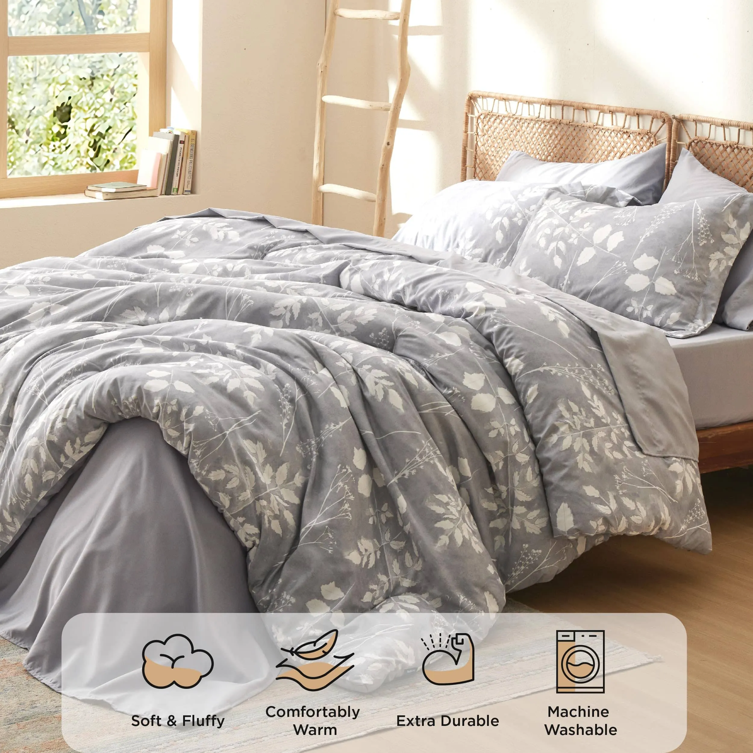 Bedsure Elegant Floral Comforter Sets