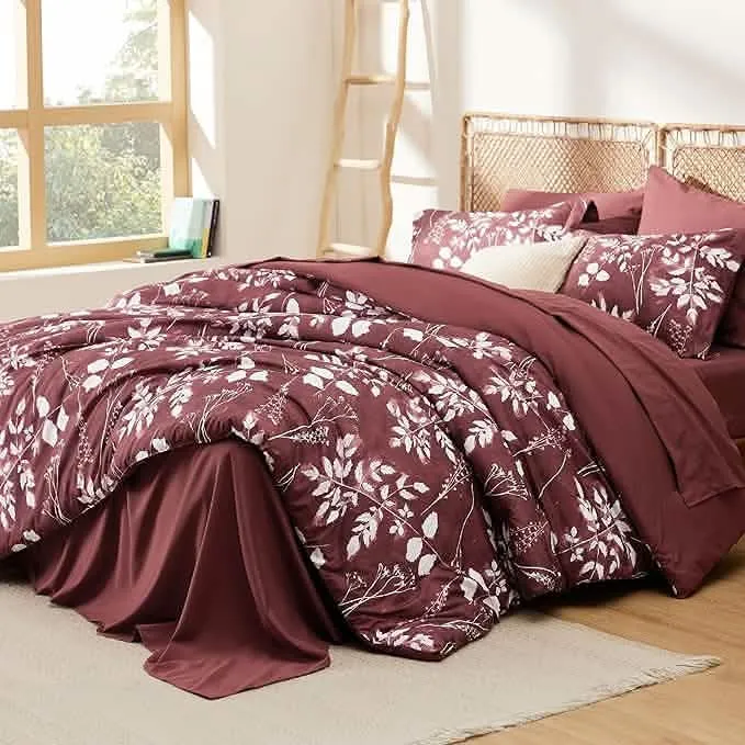 Bedsure Elegant Floral Comforter Sets