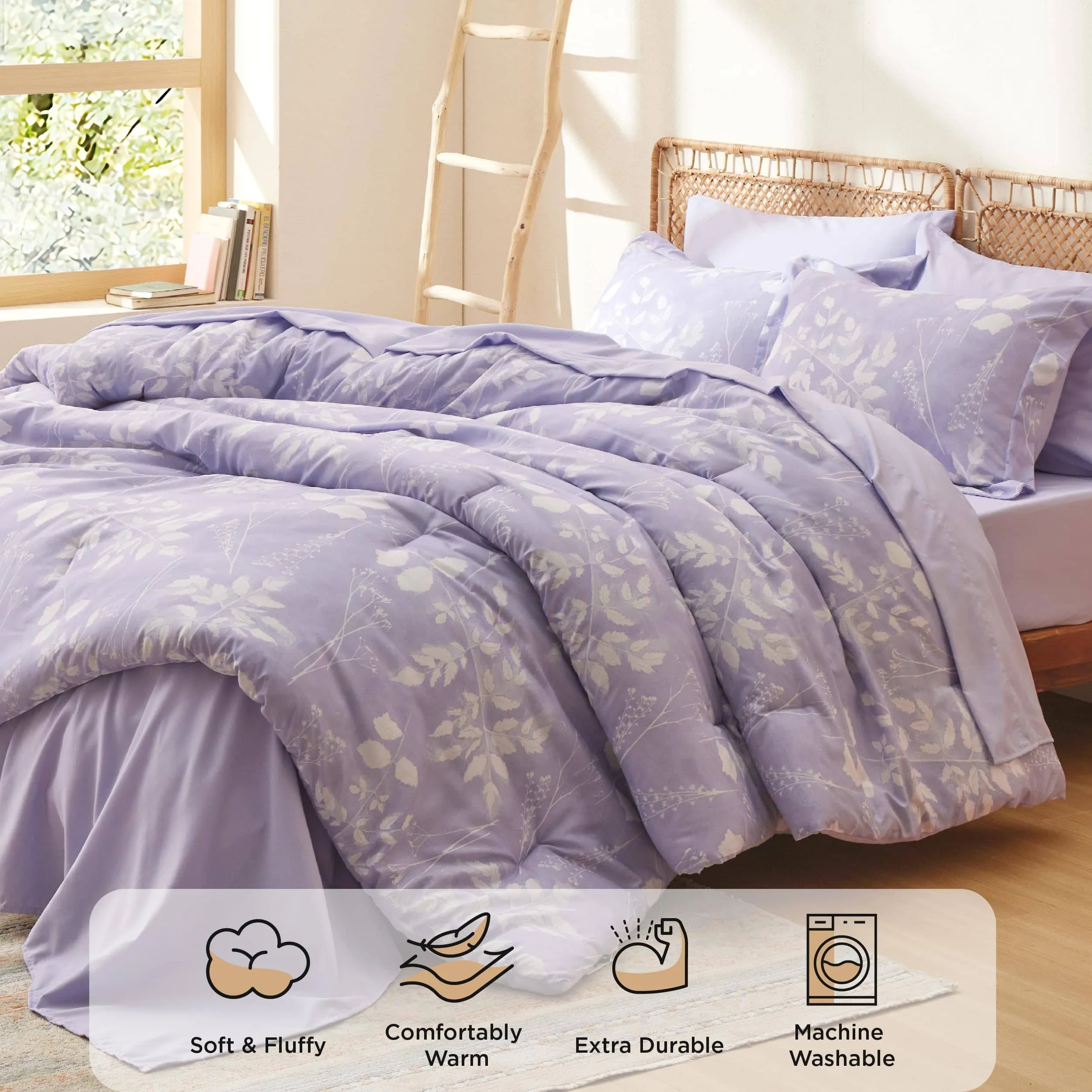 Bedsure Elegant Floral Comforter Sets