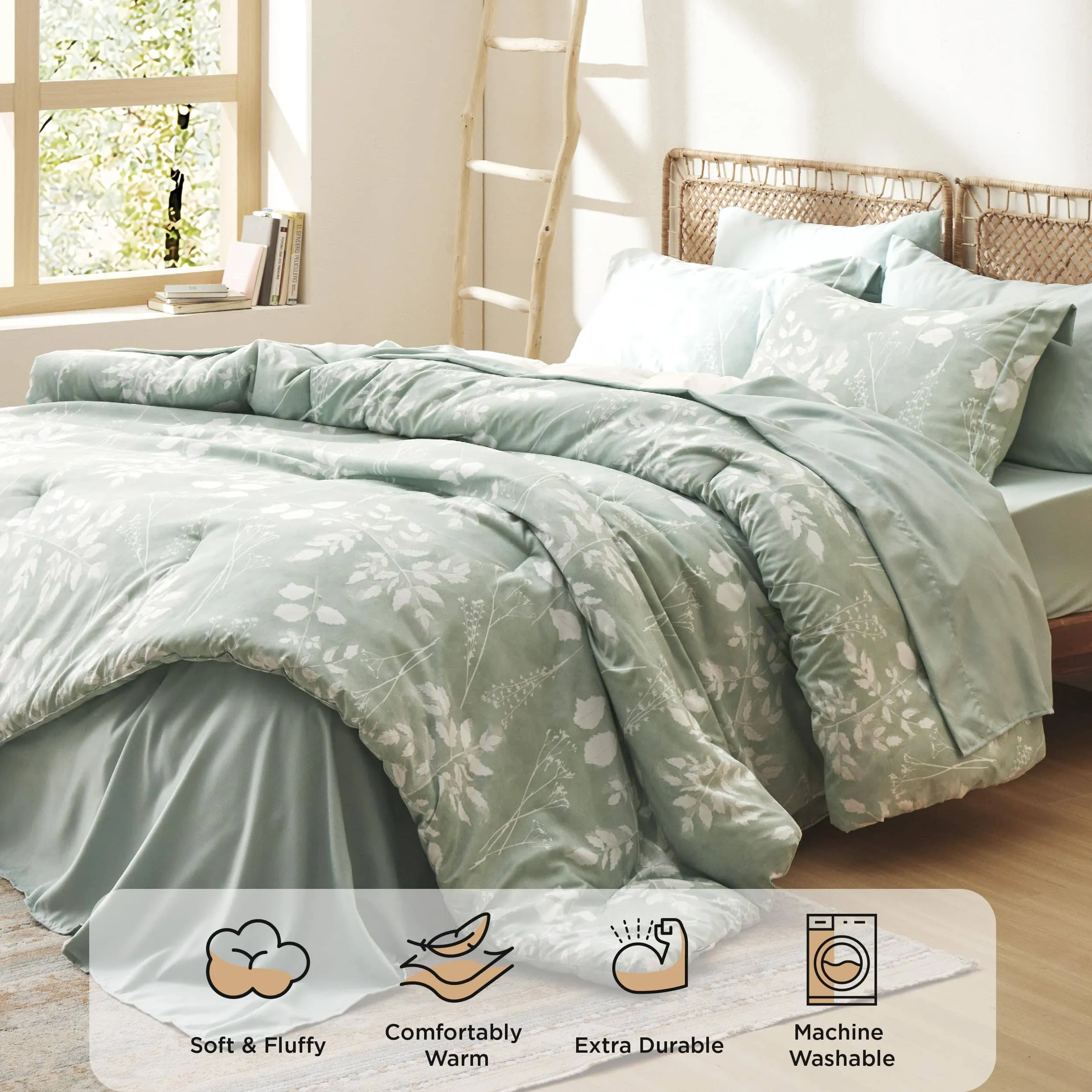 Bedsure Elegant Floral Comforter Sets