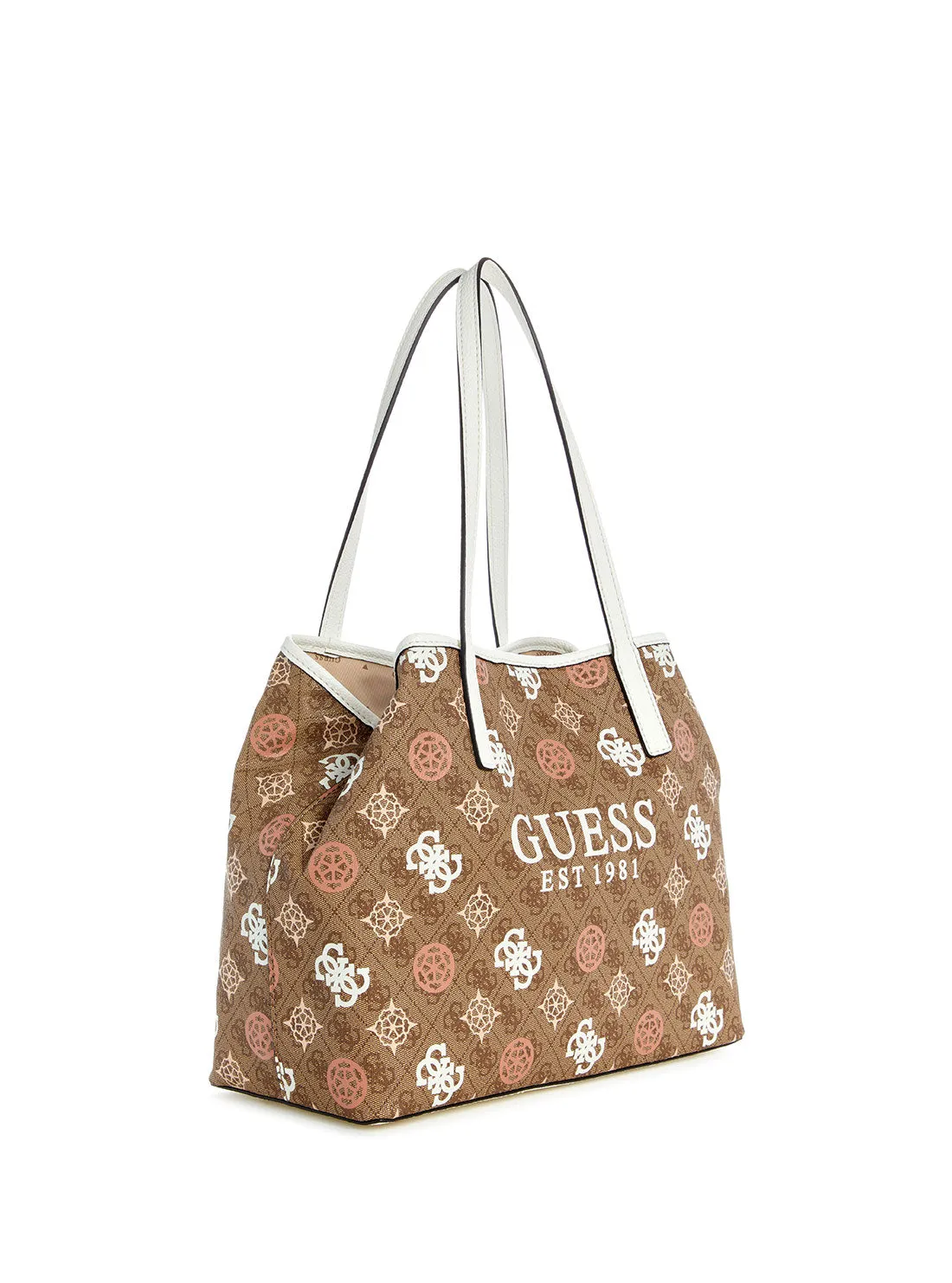 Beige Tan Logo Vikky 2 in 1 Tote Bag