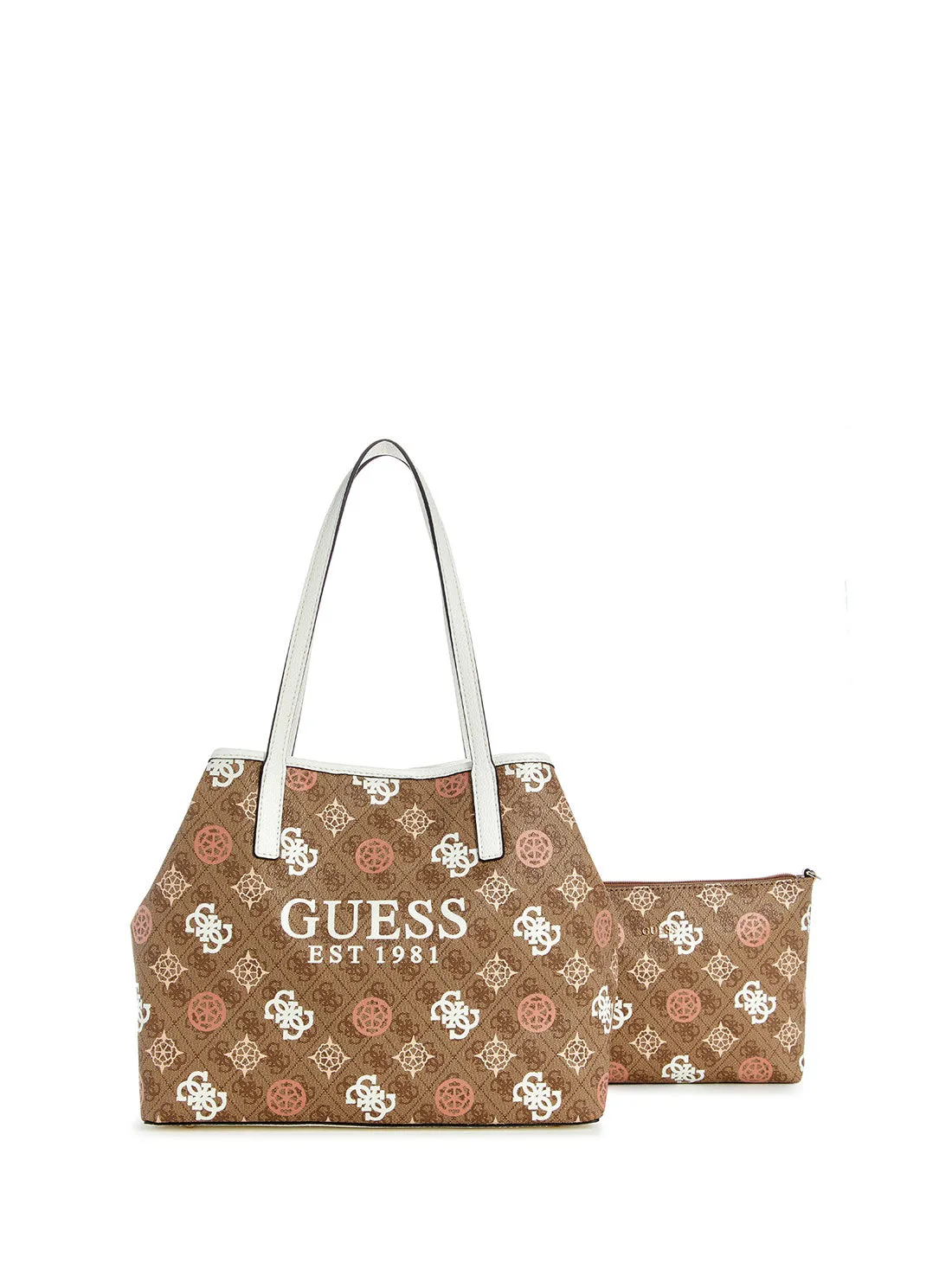 Beige Tan Logo Vikky 2 in 1 Tote Bag