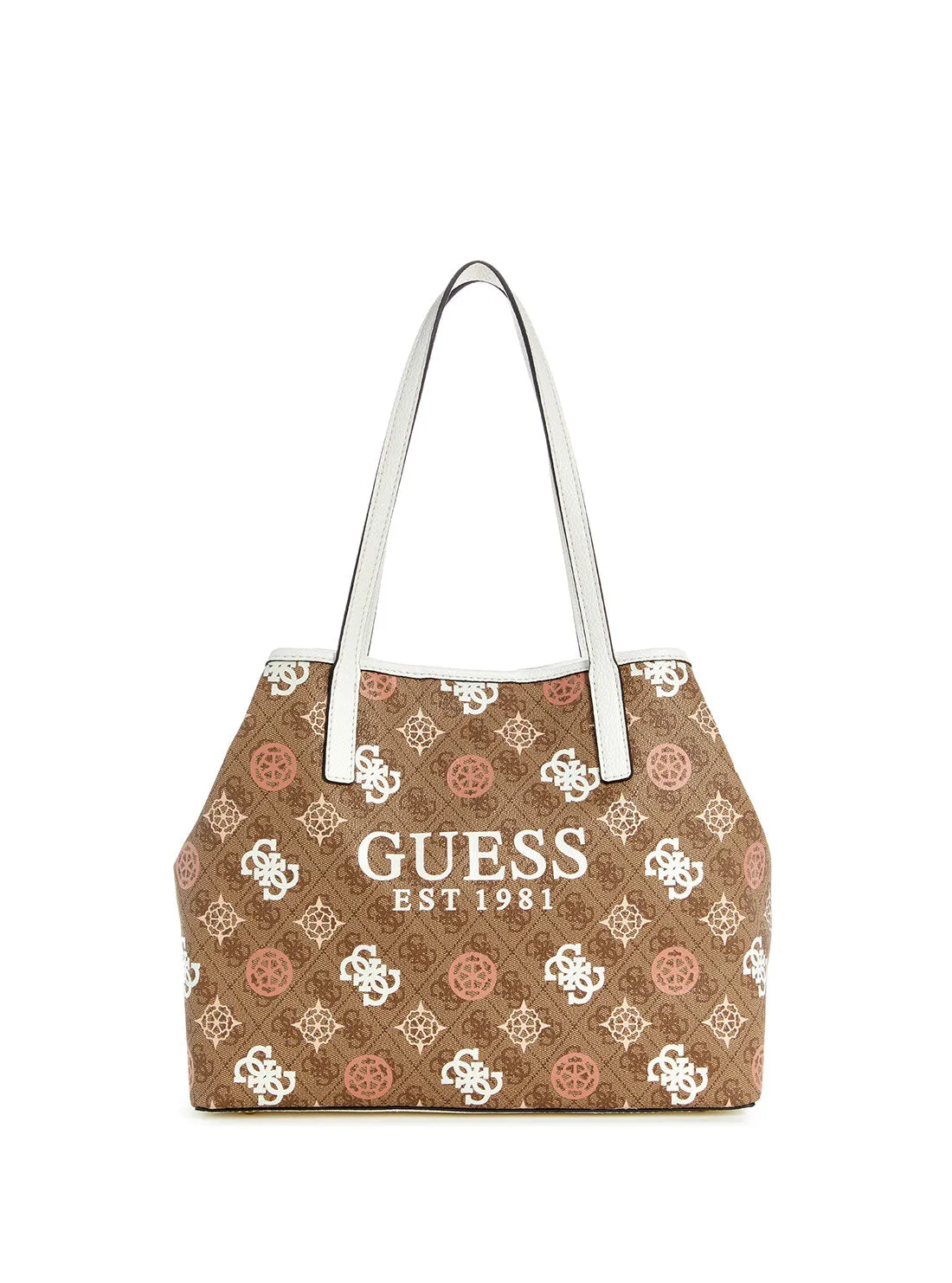 Beige Tan Logo Vikky 2 in 1 Tote Bag