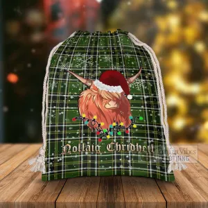 Birmingham Tartan Christmas Santa's Bag with Highland Cow