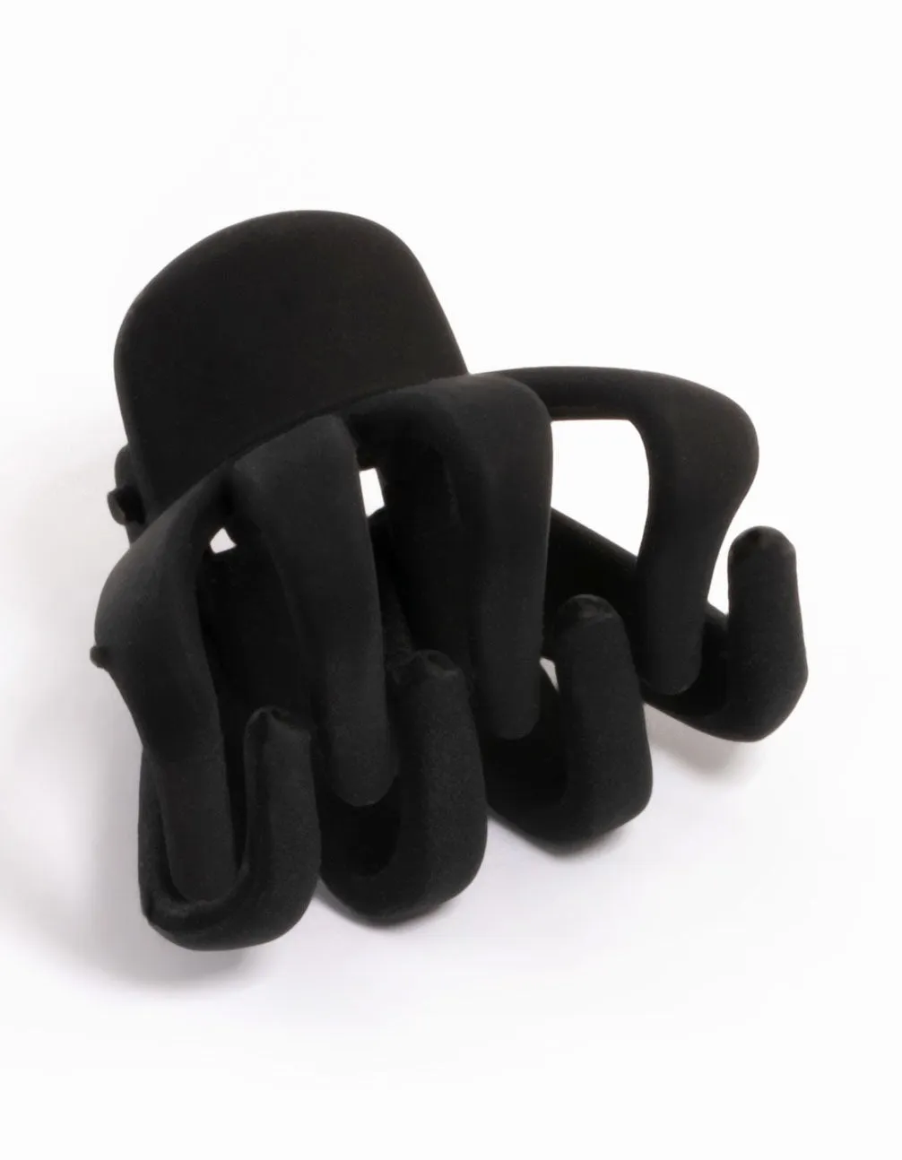 Black Four-Prong Mini Hair Claw Clip