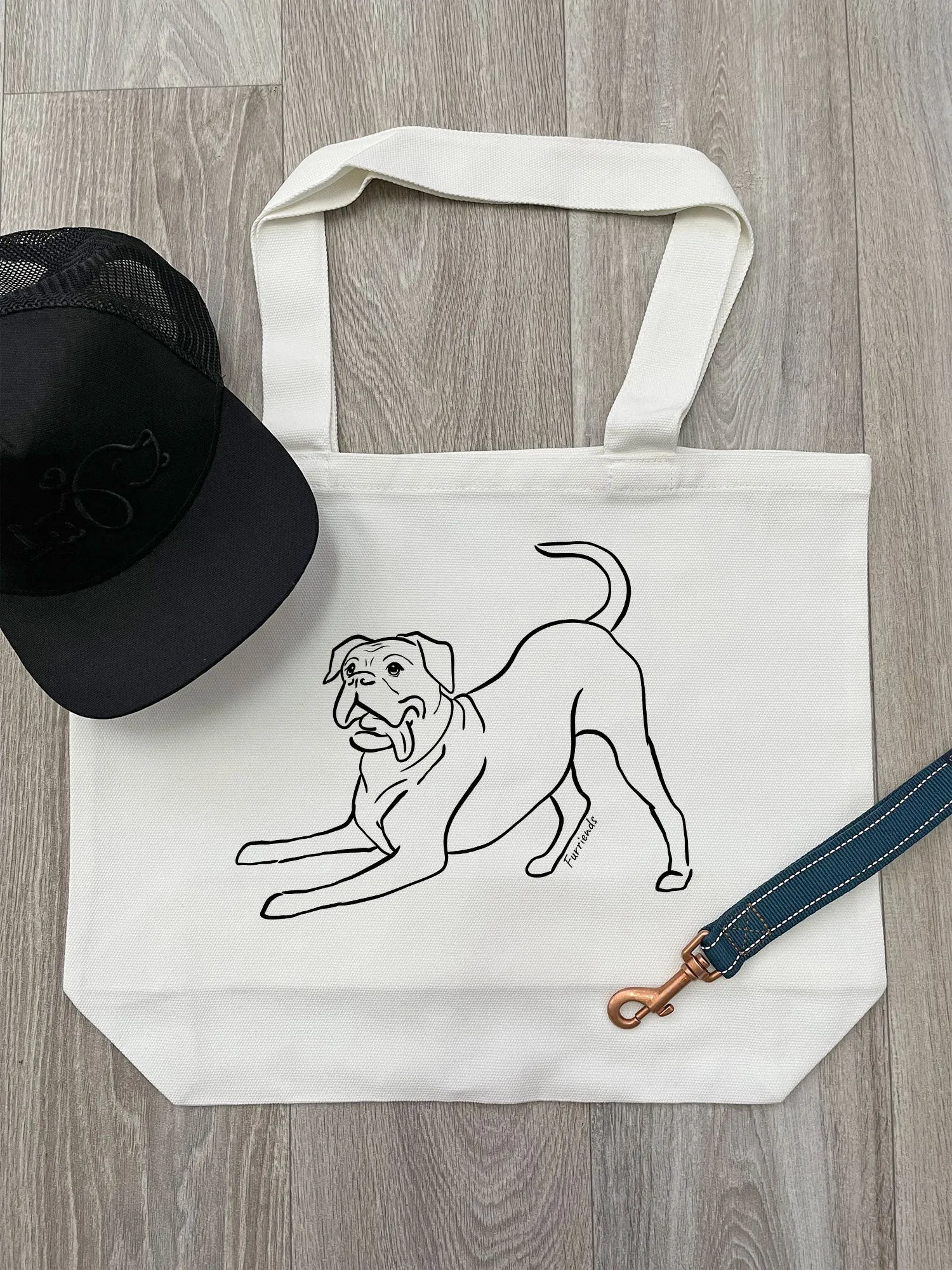 Boxer Cotton Canvas Shoulder Tote Bag