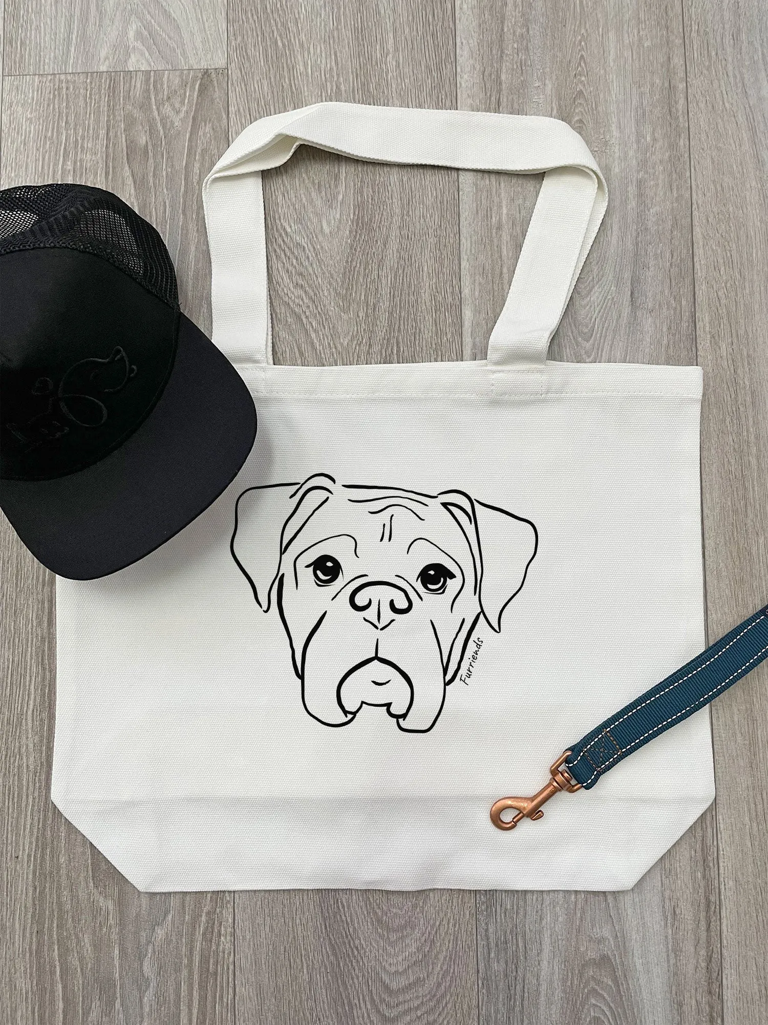 Boxer Cotton Canvas Shoulder Tote Bag