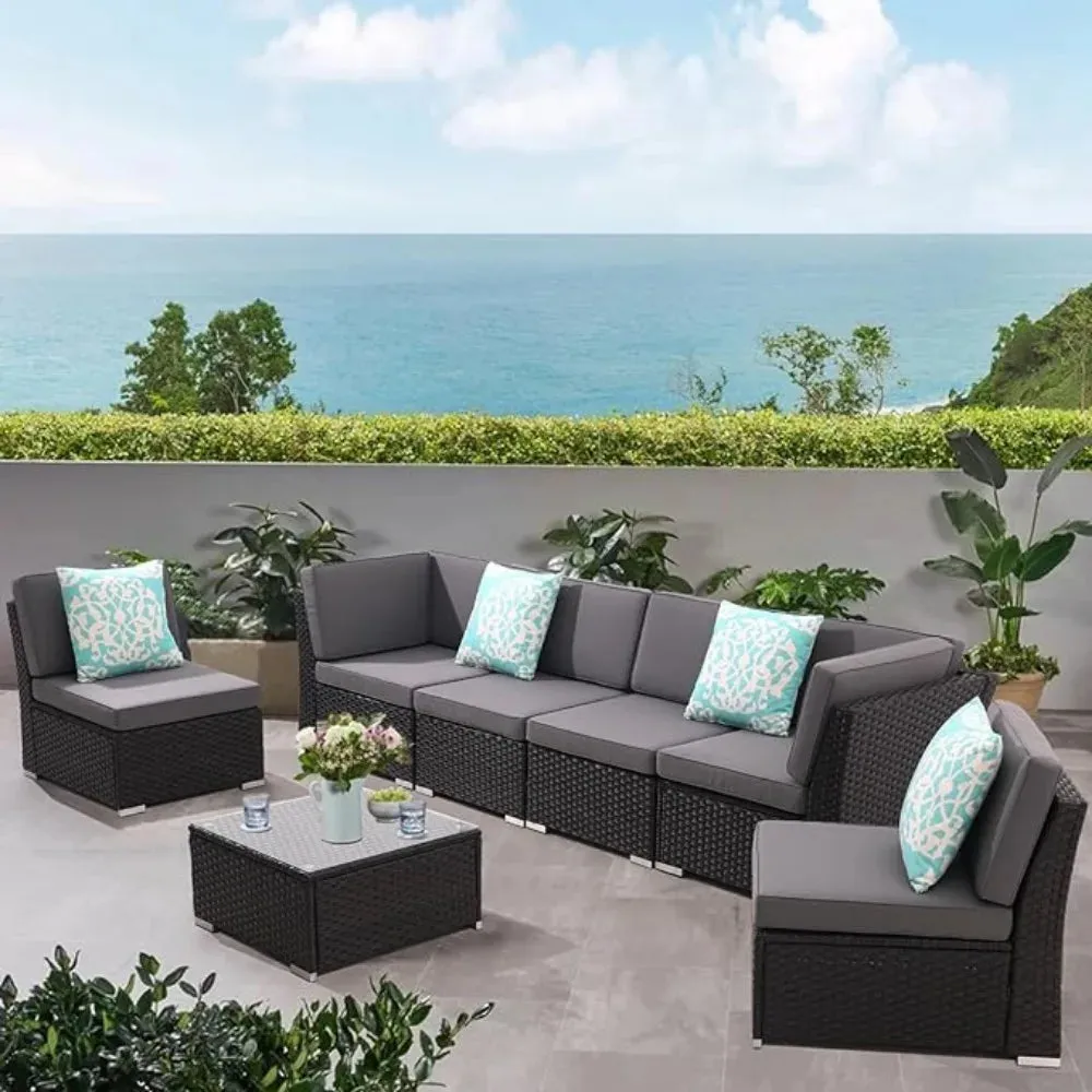 Breeze Patio Terrace Sofa Set with Padded Cushions