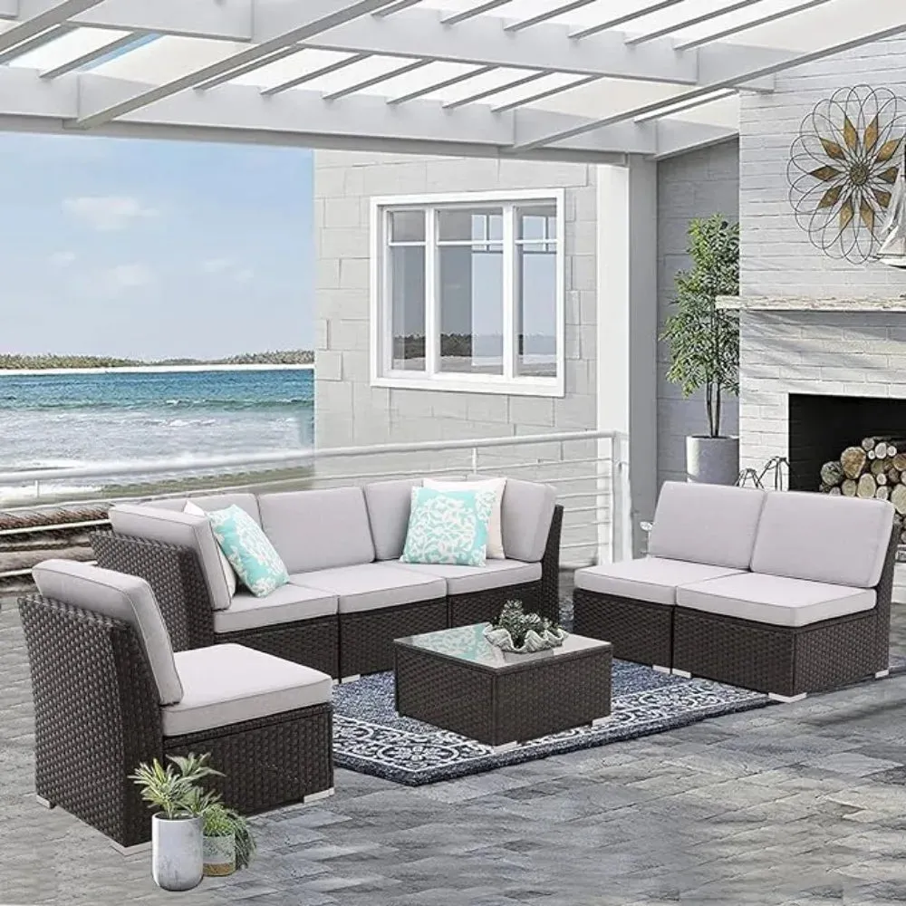 Breeze Patio Terrace Sofa Set with Padded Cushions