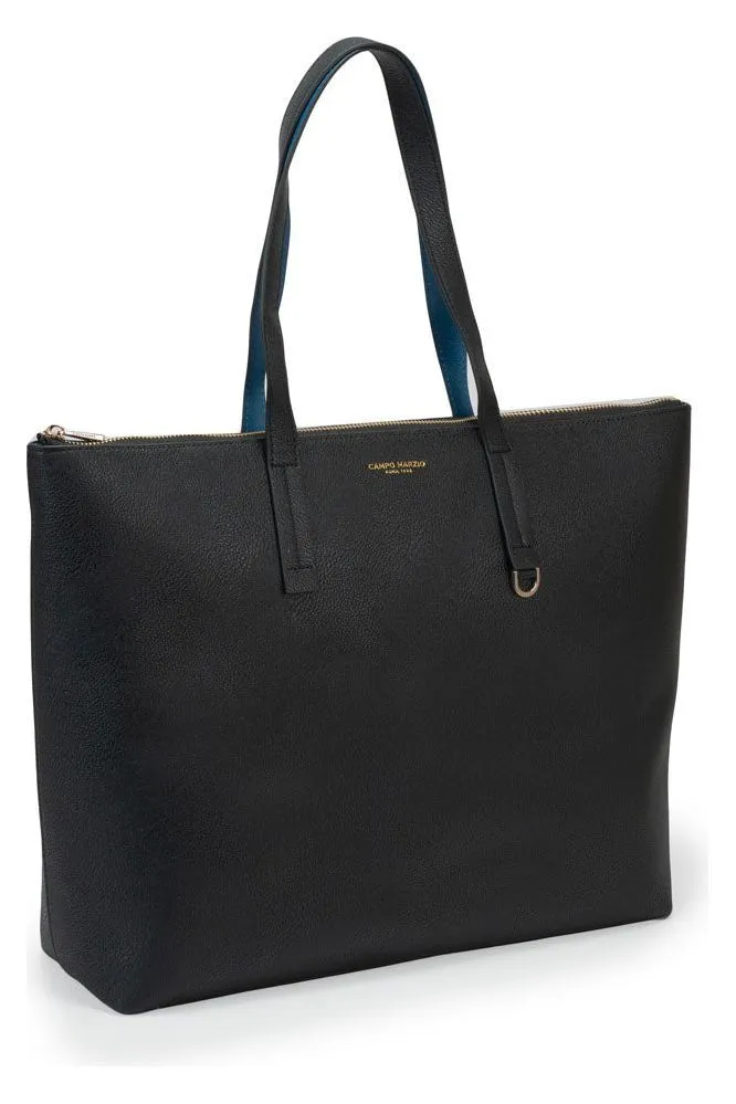 Campo Marzio Winona Shopping Bag - Black Lapis Blue