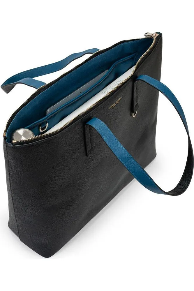 Campo Marzio Winona Shopping Bag - Black Lapis Blue