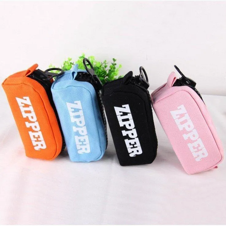 Canvas Pencil Case Large Capacity Pencil Case ZIPPER Pencil Case Solid Color Pencil Case Zipper Pencil Case Pencil Bag Storage Bag Cosmetic Bag NP-H7TAF-156