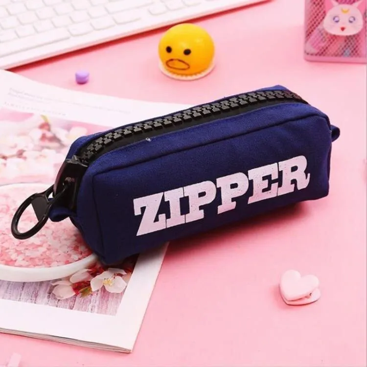 Canvas Pencil Case Large Capacity Pencil Case ZIPPER Pencil Case Solid Color Pencil Case Zipper Pencil Case Pencil Bag Storage Bag Cosmetic Bag NP-H7TAF-156