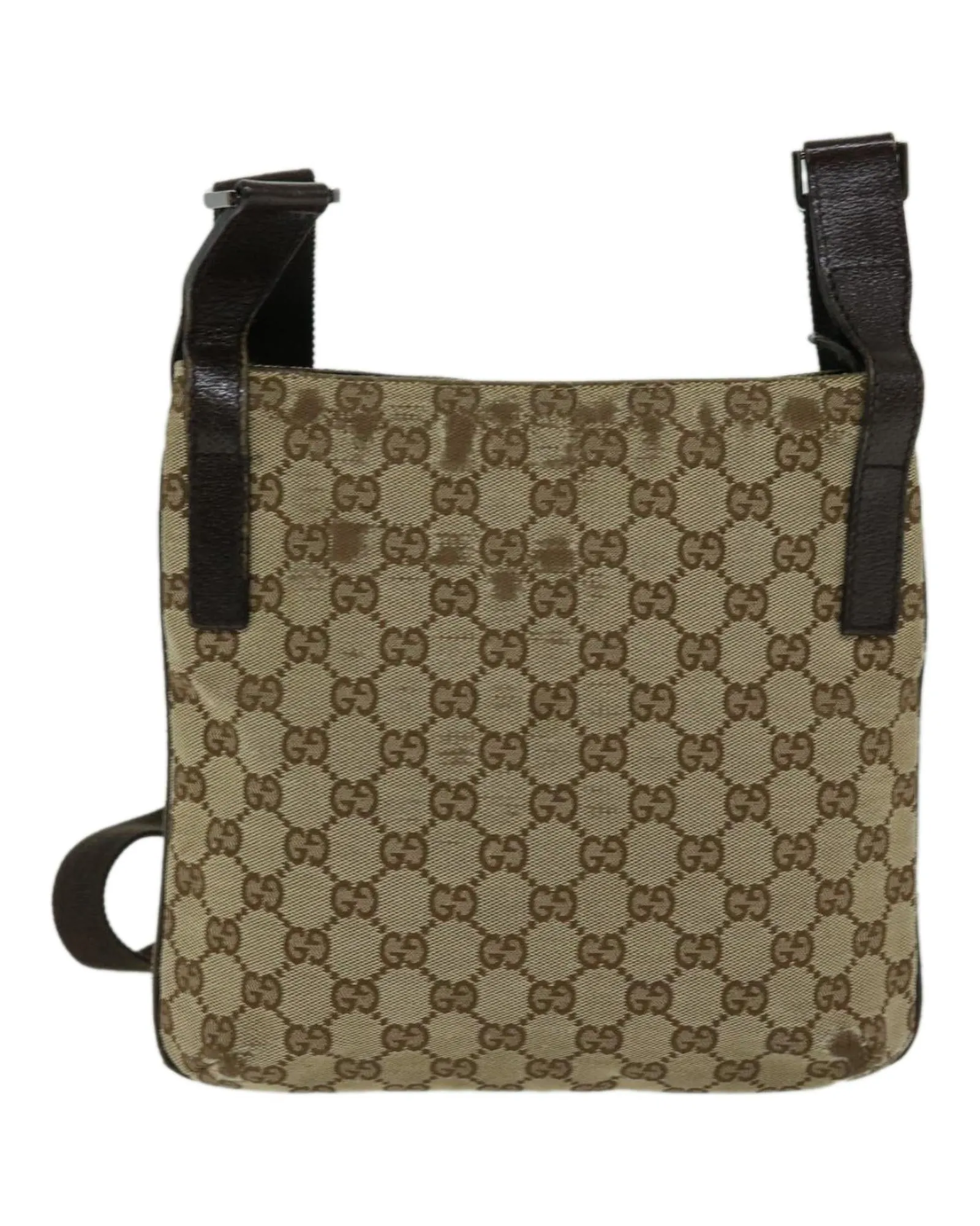 Canvas Shoulder Bag with Iconic GG print - Authentic