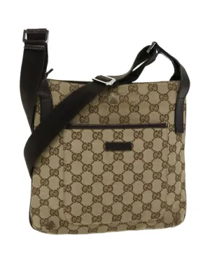 Canvas Shoulder Bag with Iconic GG print - Authentic