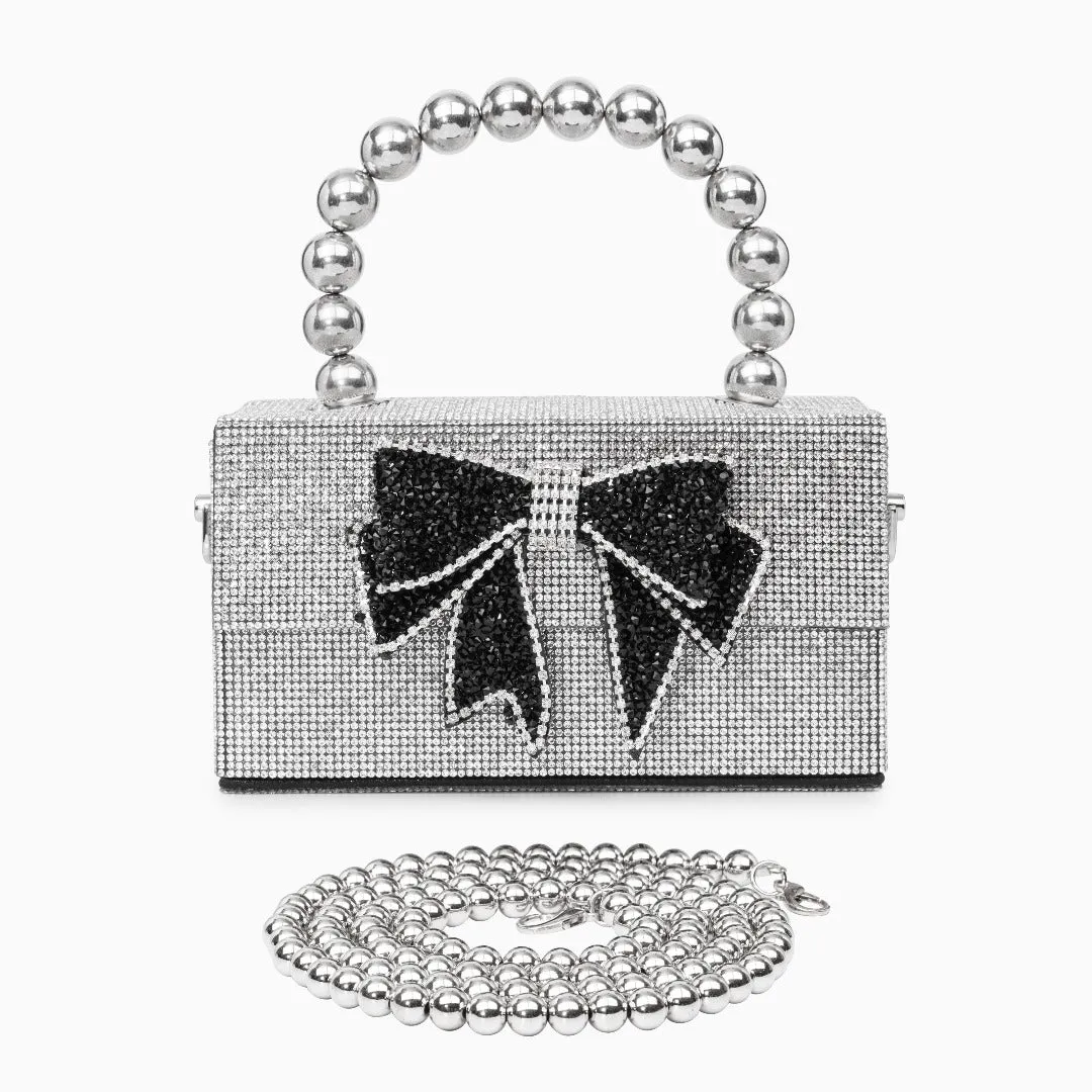 Celia Pearl Chain Bow Crossbody Bag