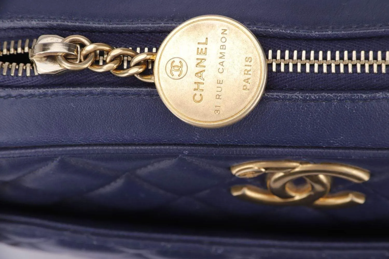 Chanel Indigo Blue Lambskin Camera Bag