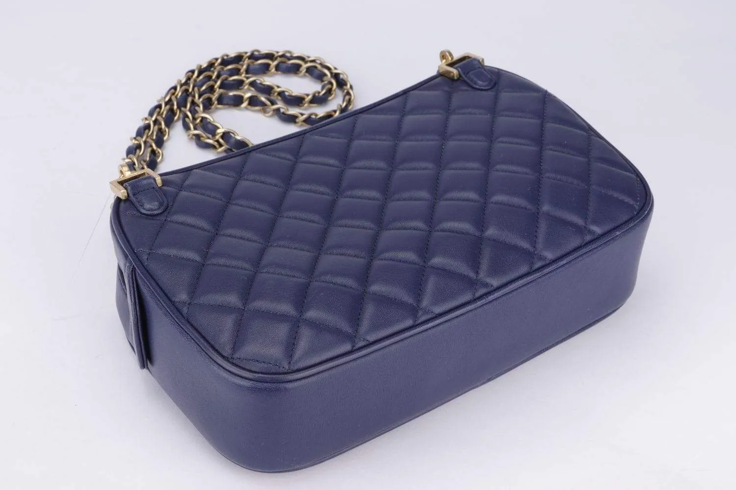 Chanel Indigo Blue Lambskin Camera Bag