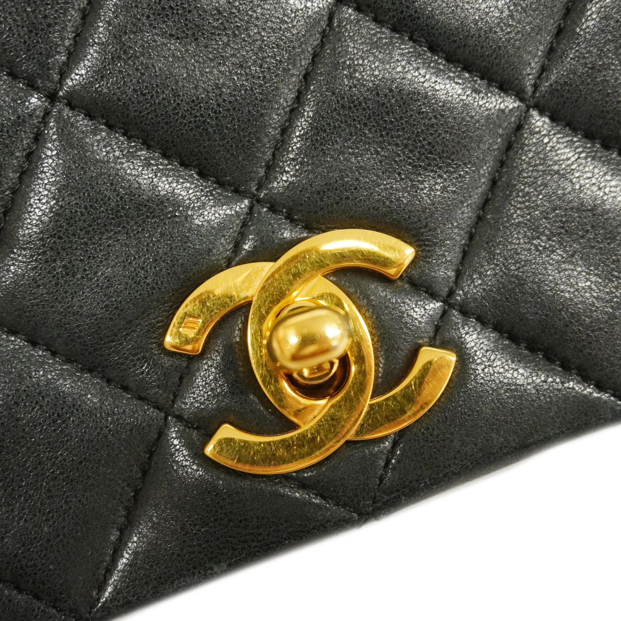 CHANEL  Matelasse Diana Flap Single Chain Lambskin Women's Leather Shoulder