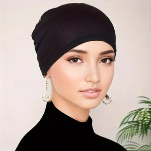 Classic Black Undercap Turban for Muslim Women