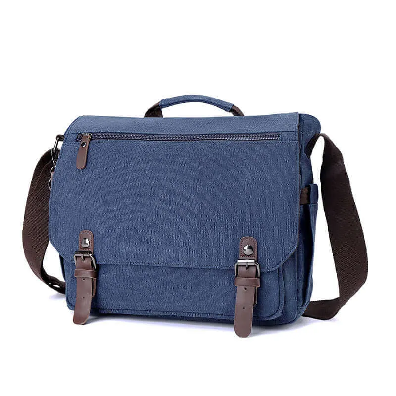 Classic Canvas Messenger Bag | 15 Inch Laptop Satchel