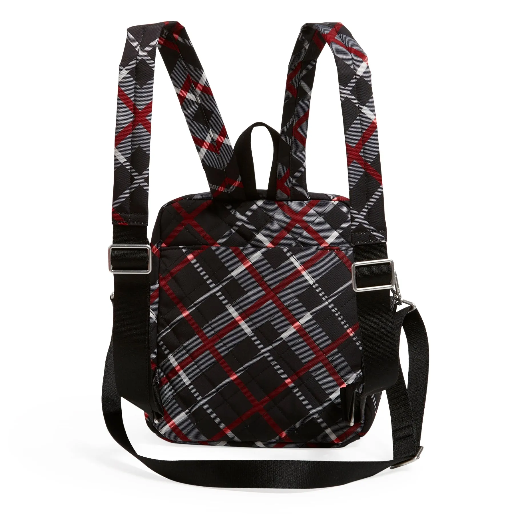 Convertible Small Backpack - Paris Plaid