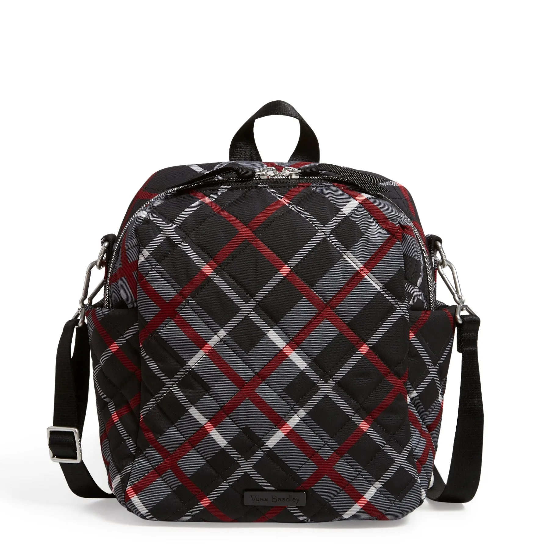 Convertible Small Backpack - Paris Plaid