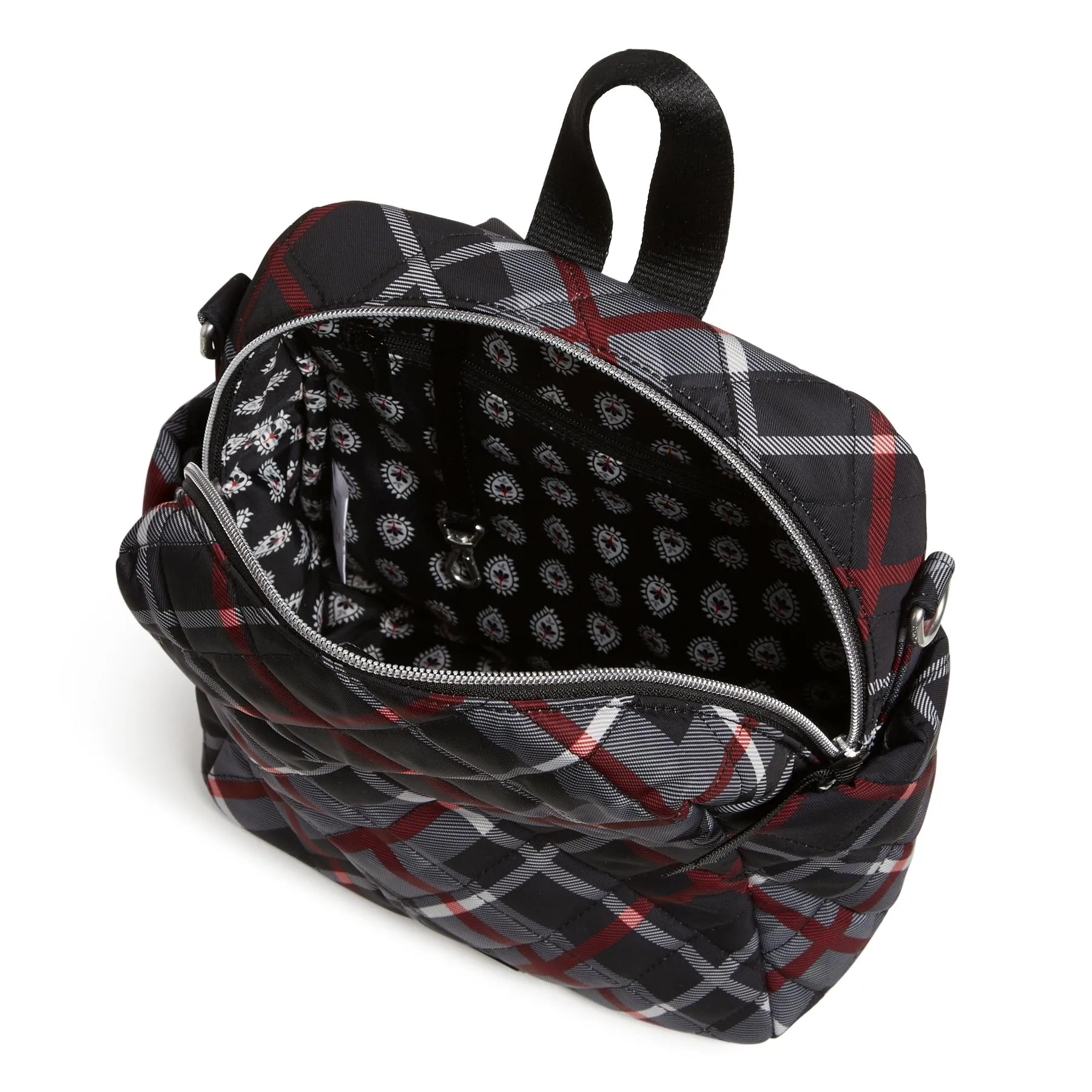 Convertible Small Backpack - Paris Plaid