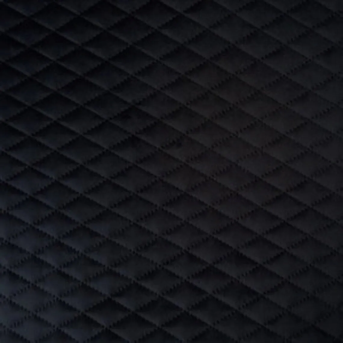 Diamonds Quilted Black Velvet