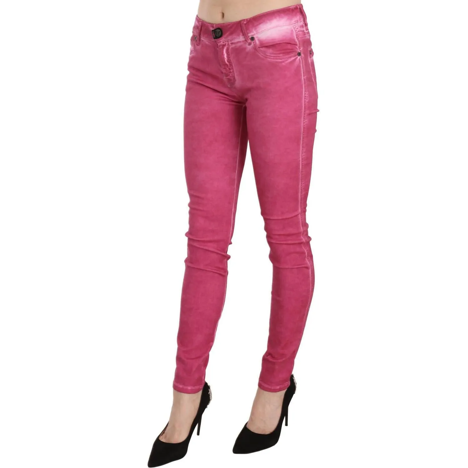 Dolce & Gabbana Chic Pink Mid Waist Skinny Pants