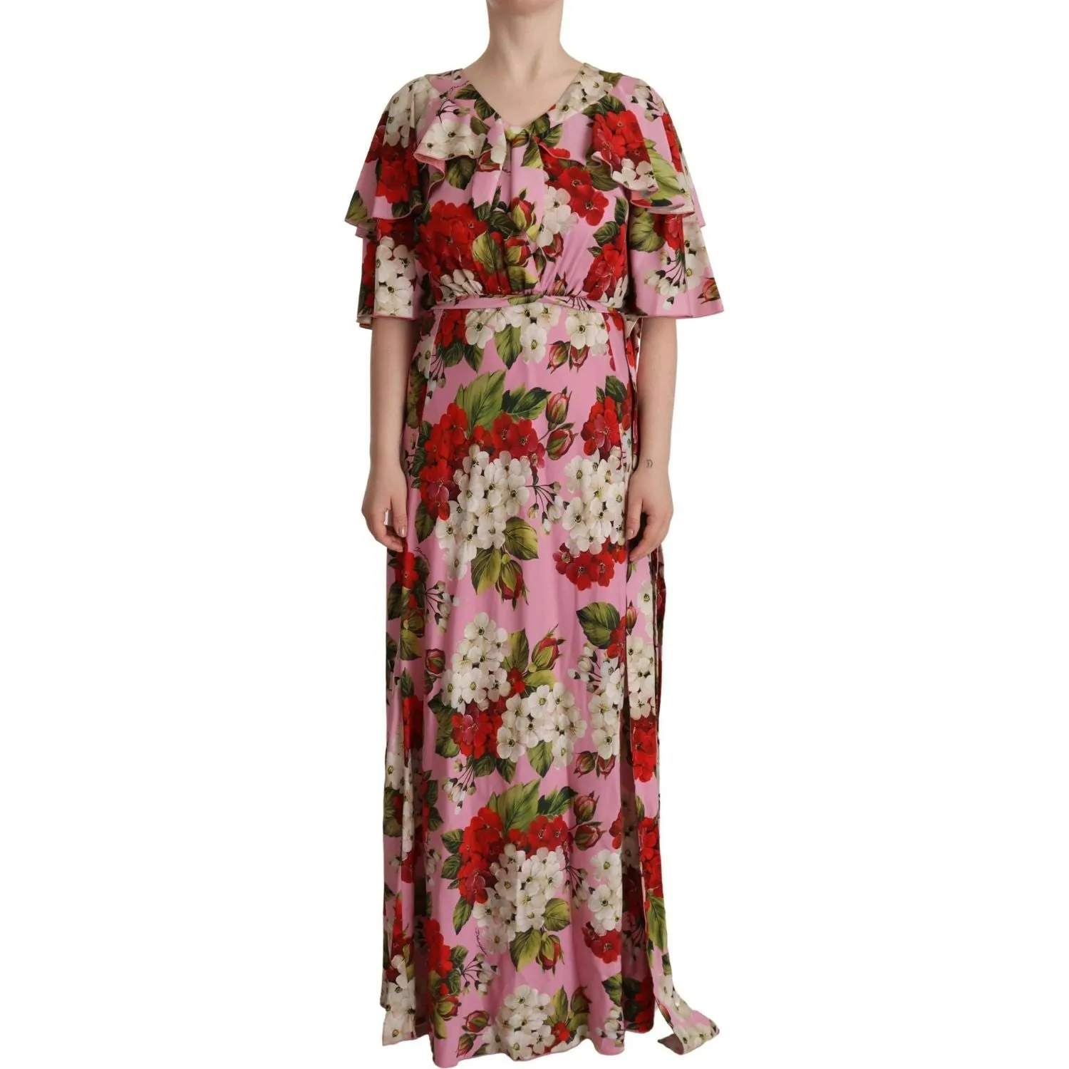 Dolce & Gabbana Enchanting Floral Silk Maxi Dress