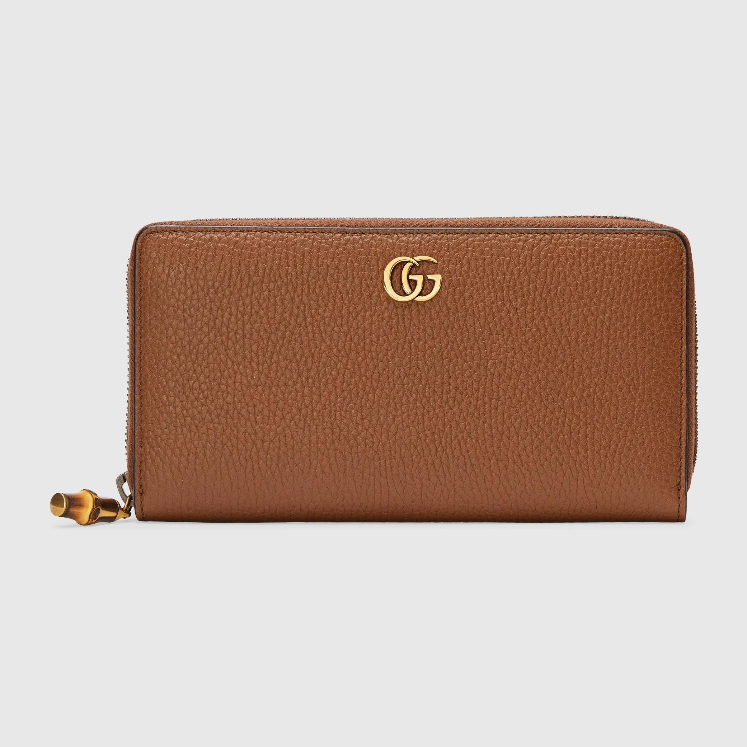 Double G Zip Wallet With Bamboo