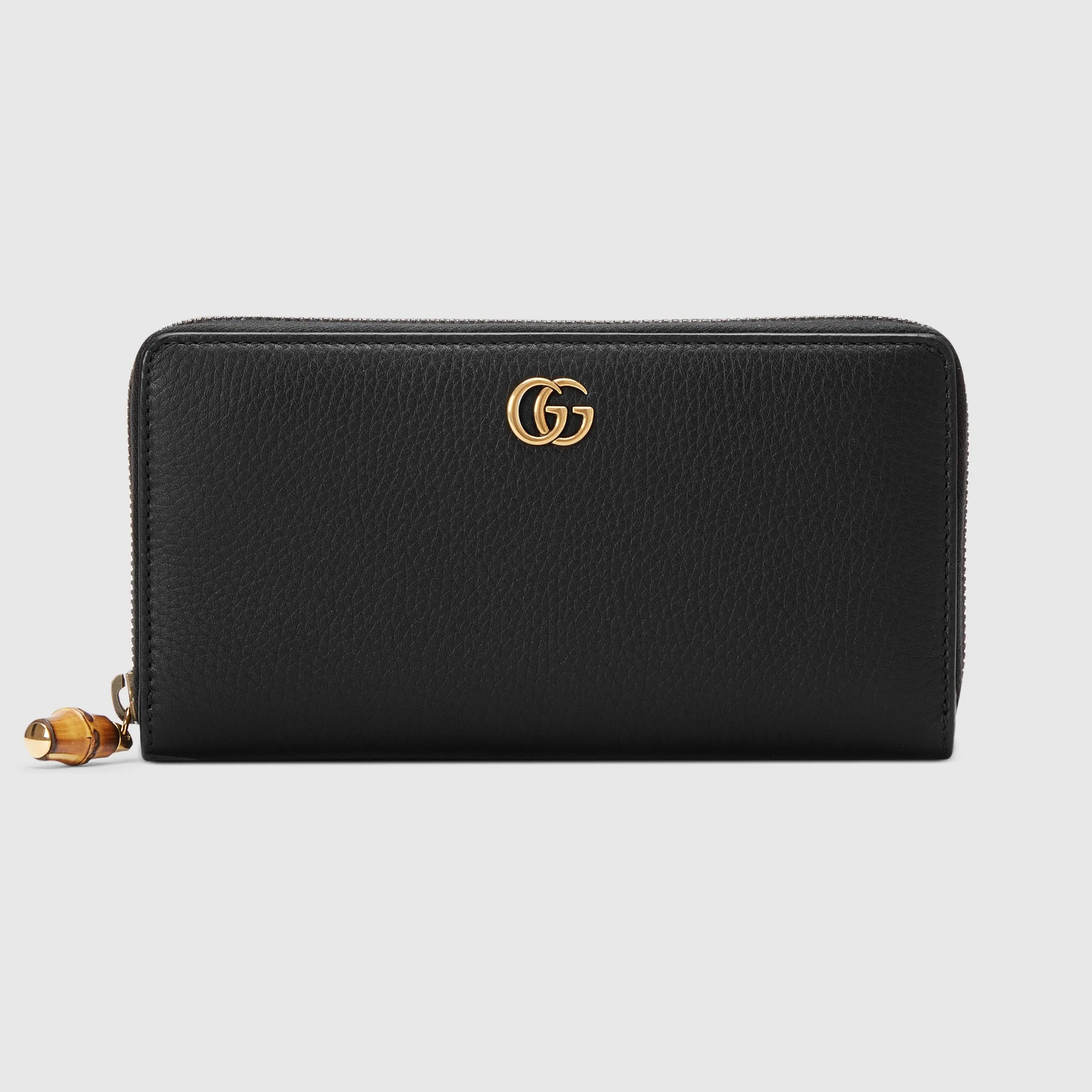 Double G Zip Wallet With Bamboo