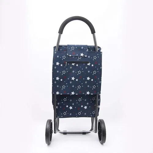 Eagle London Multicoloured Stars Print Lightweight 2 Wheel Shopping Trolley