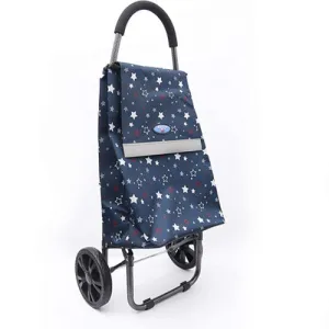 Eagle London Multicoloured Stars Print Lightweight 2 Wheel Shopping Trolley