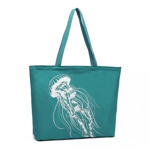 Eco-Friendly Reusable Canvas Shopping Tote Bag - Green | Durable, Stylish, Spacious & Versatile