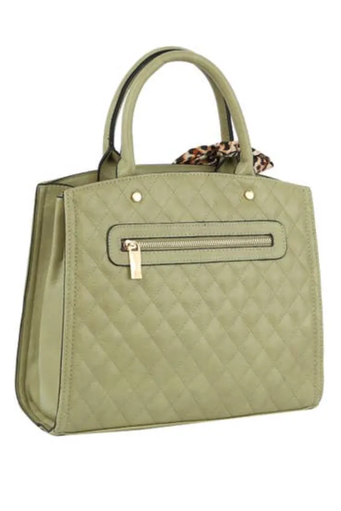 Fashion Double Compartment Quilted Satchel