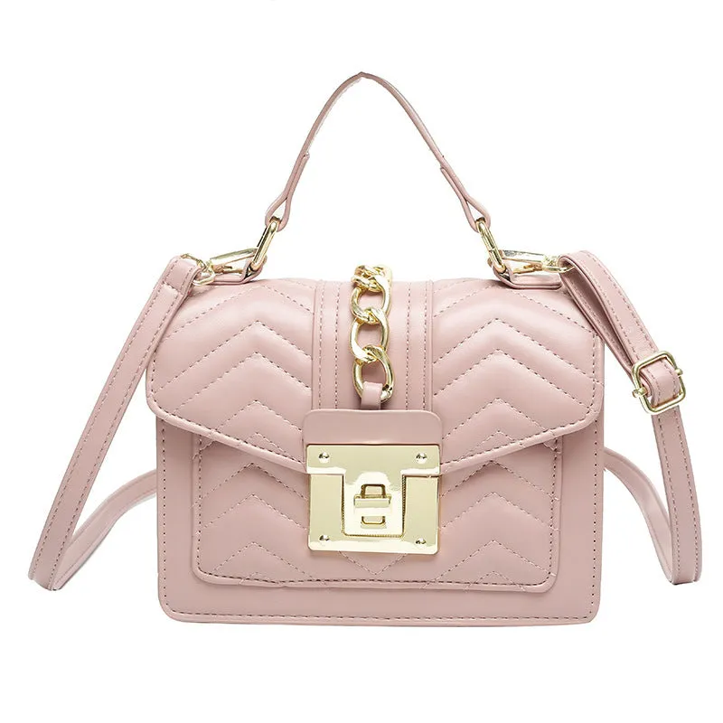 Fashionable One-Shoulder New Flip Portable Small Square Bag