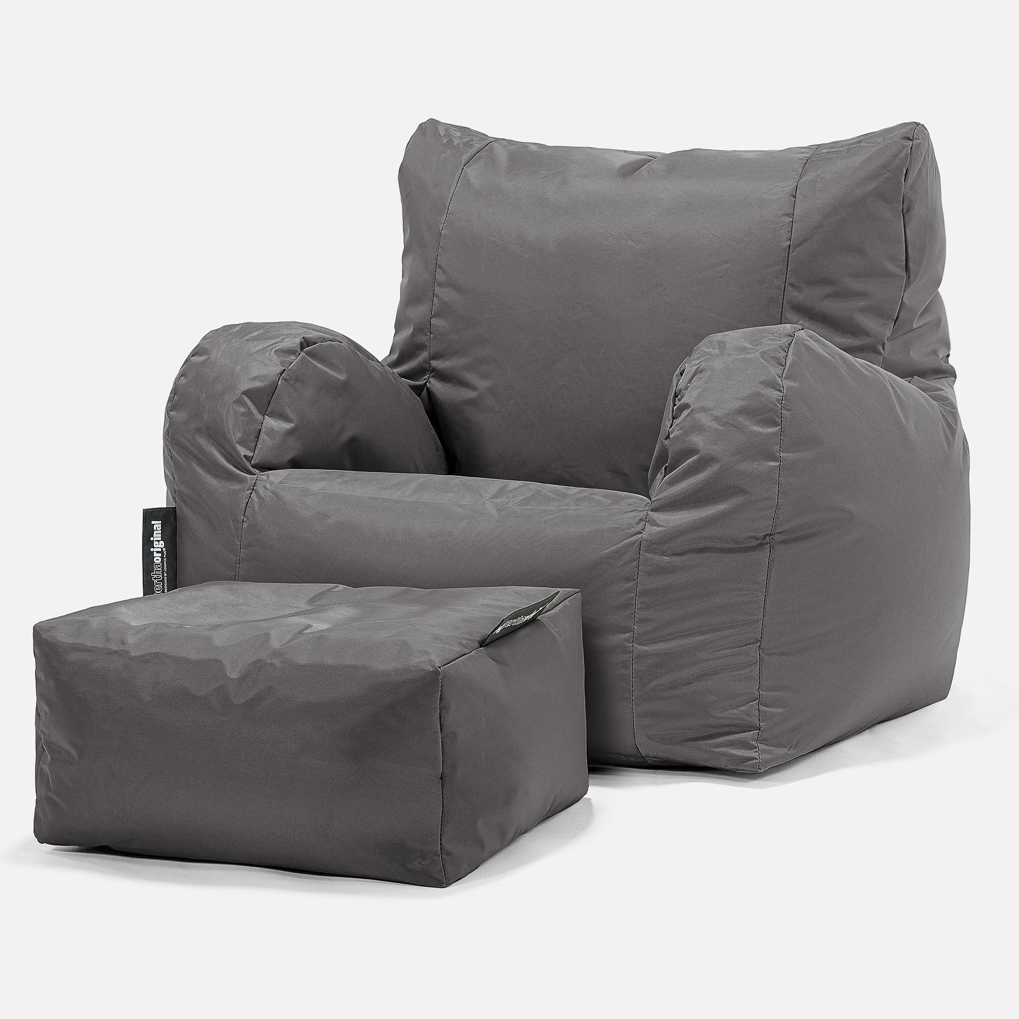 Garden Bean Bag Armchair - SmartCanvas™ Graphite Grey