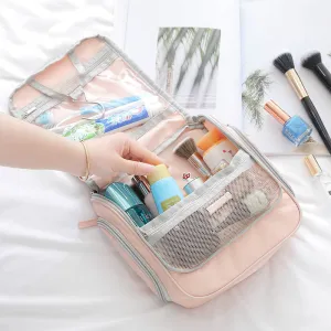 Hand-held toiletry bag with small ears, hook, waterproof toiletry bag, multifunctional travel storage