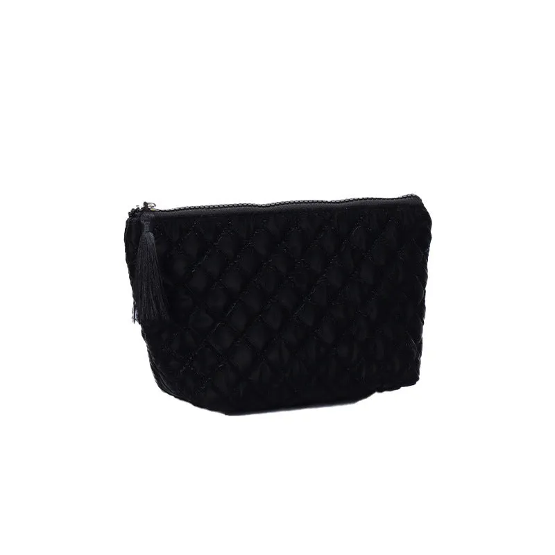 High-looking PU rhombus semicircle cosmetic bag square cosmetic storage bag travel makeup clutch storage bag