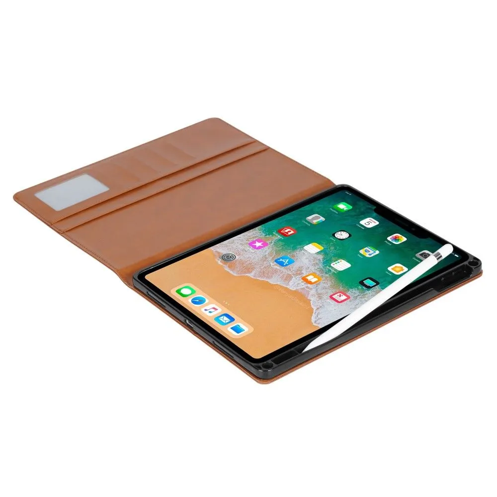 iPad Mini 6 (2021) wallet design leather flip case with pen slot - Black