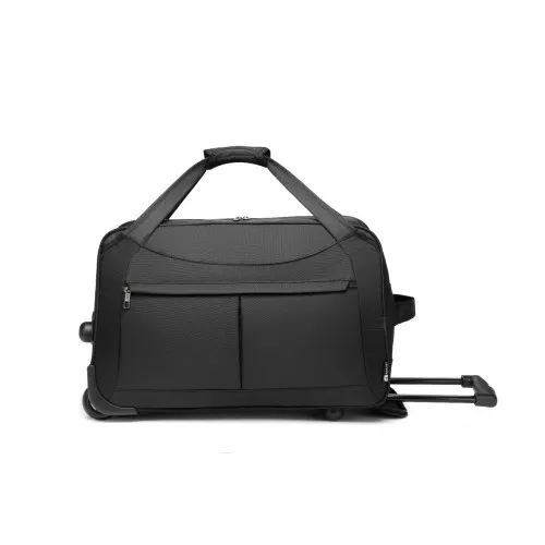 Kono Foldable Large Capacity Trolley Travel Bag - Black | Lightweight & Durable - EQ2235