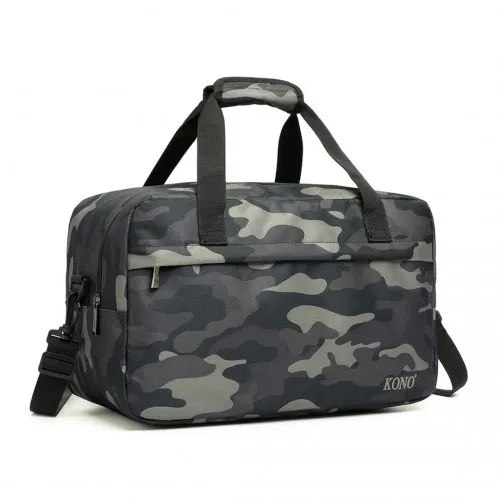 Kono Unisex Camouflage Lightweight Multi-Purpose Sports Travel Duffel Bag - Perfect for Gym, Travel & More